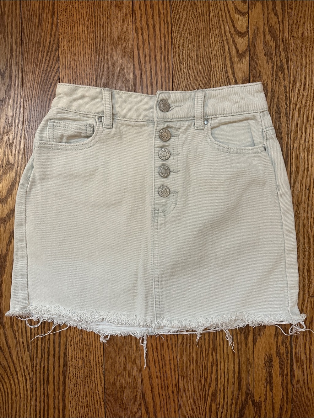 PacSun Light Denim Skirt with Button Front